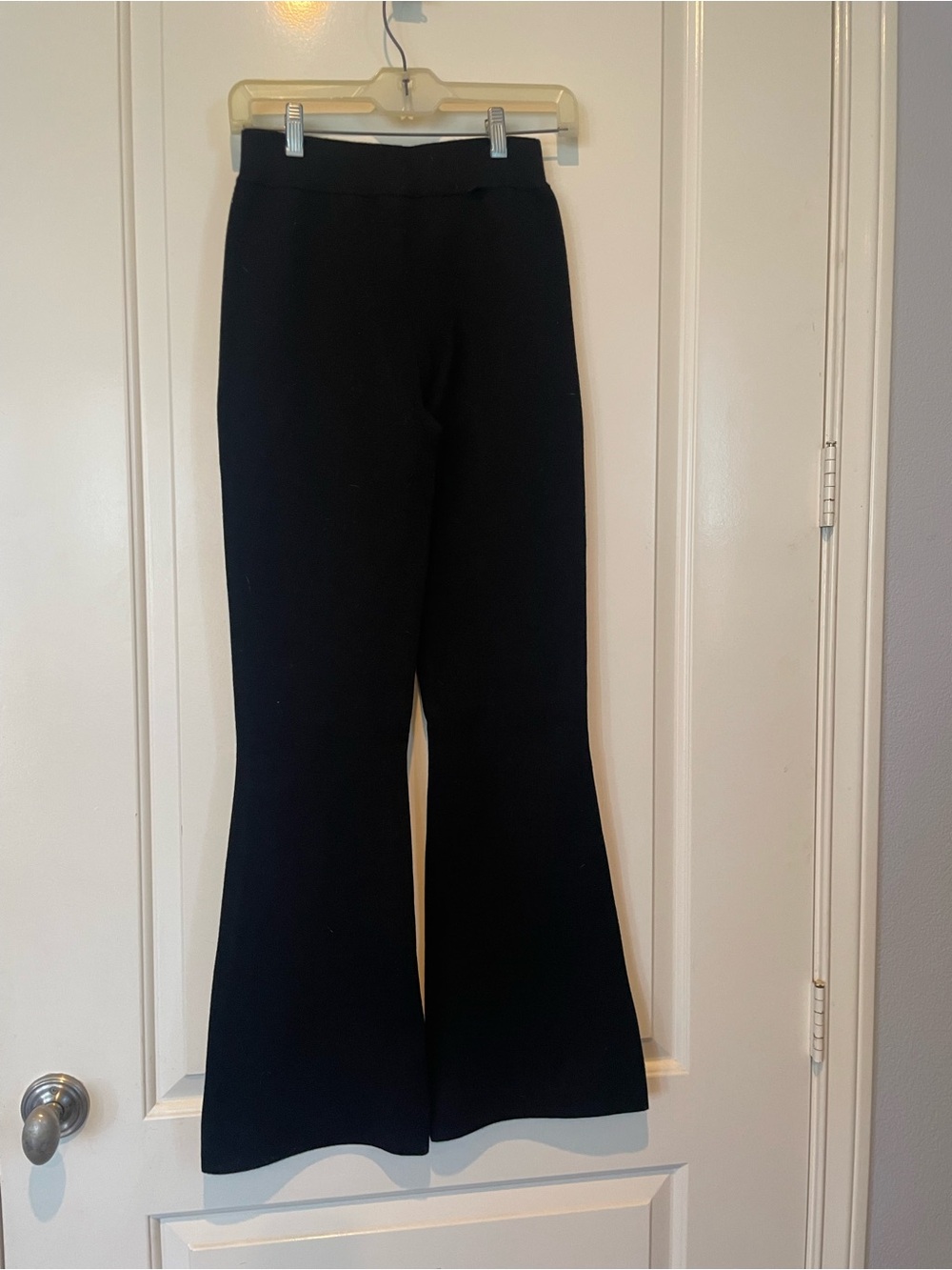 J. Crew Black Flare Knit Pants